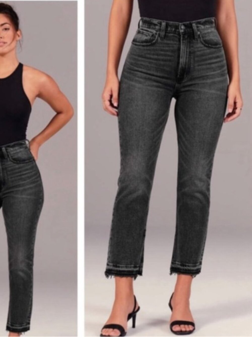 Abercrombie & Fitch Curve Love The Ankle Straight Ultra High Rise Jeans 26 2 S